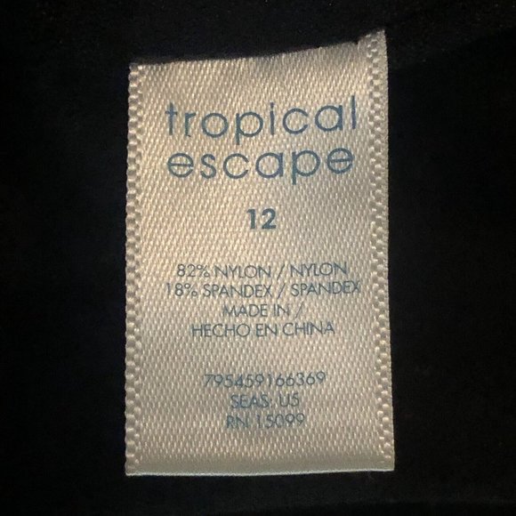 Tropical Escape Swimsuit Womens 12 Used Floral One Piece - Picture 9 of 16